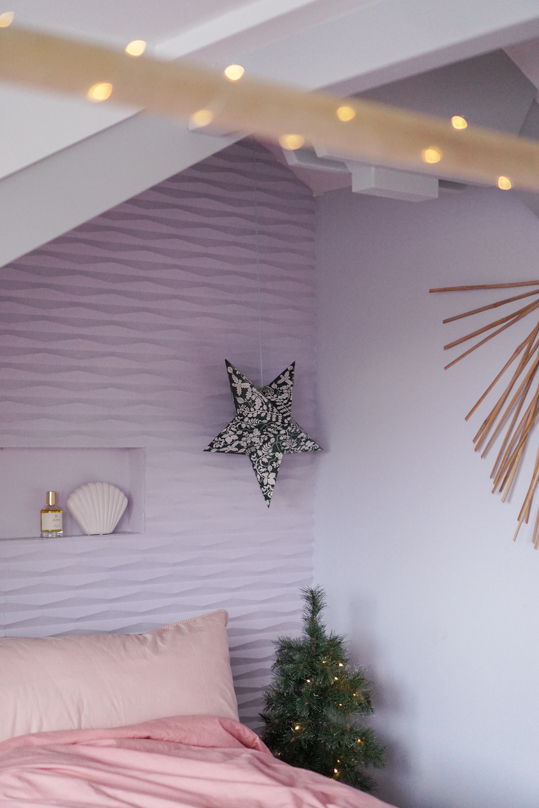 slaapkamer inspiratie lila kerst