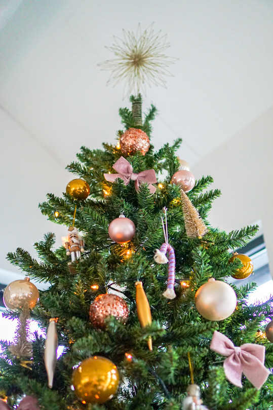 kerstboom styling pastel goud